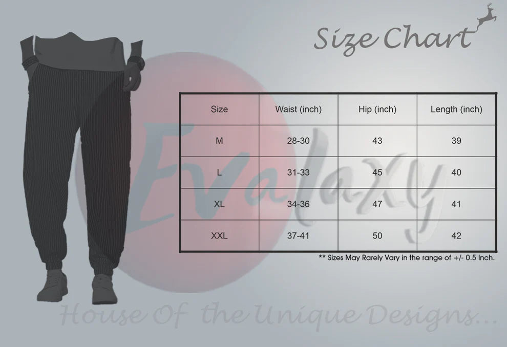 Loose Abstract Black n White Jogger Breathable Casual Harem Pants for Men