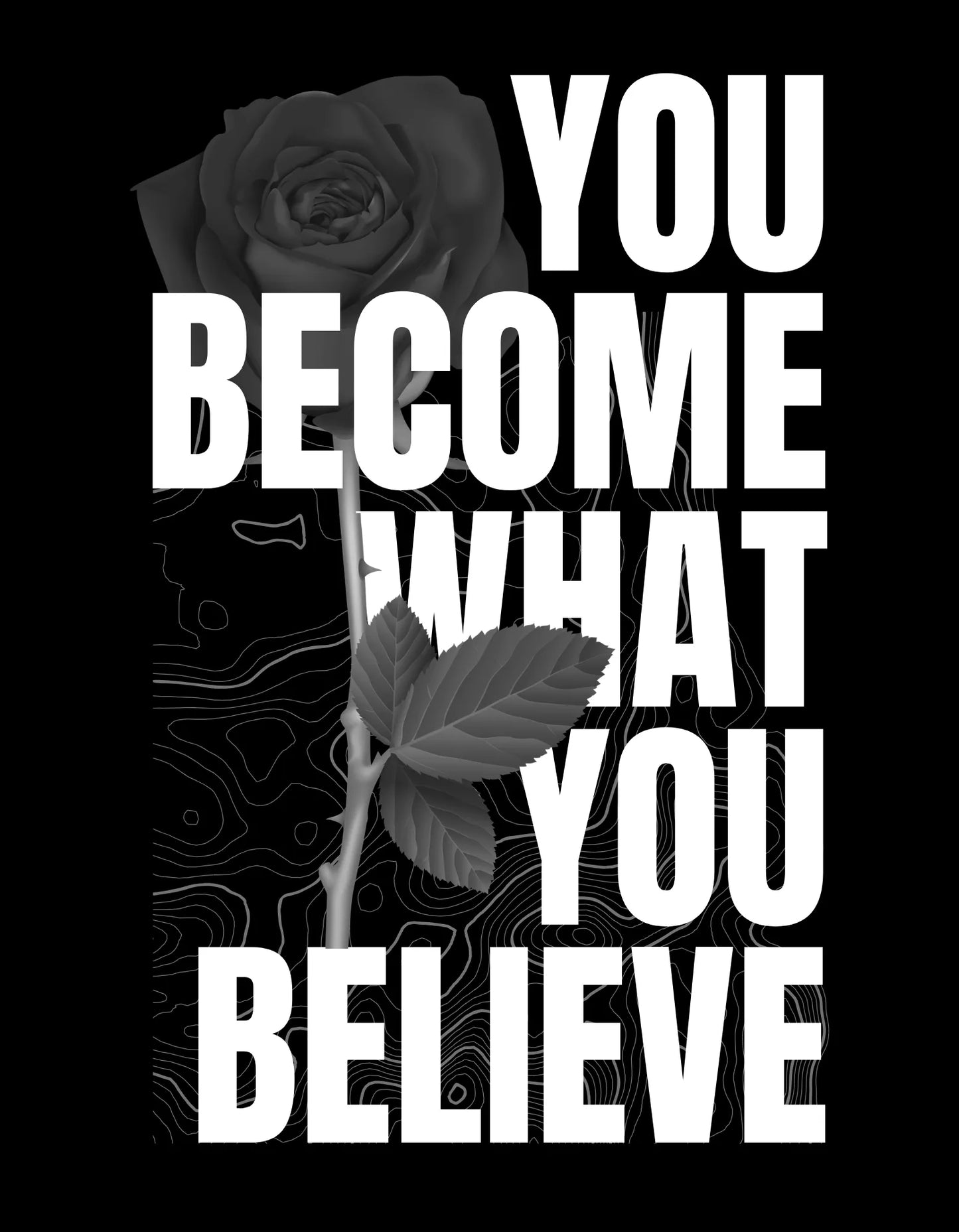 Men’s Inspirational “Believe” Graphic Oversized T Shirt