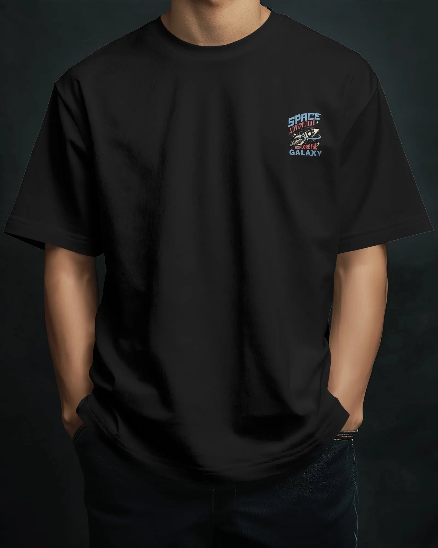Men’s ‘Space Adventure’ Graphic Oversized T Shirt